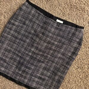 New York &‎ Company Black & White Plaid Checkered Tweed Pencil Skirt
